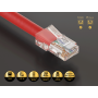 10ft Cat5e UTP Non-Booted Ethernet Network Patch Cable 24AWG Bare Copper, Red thumbnail
