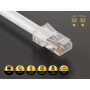 7ft Cat5e UTP Non-Booted Ethernet Network Patch Cable 24AWG Bare Copper, White thumbnail