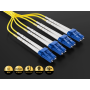 2m OS2 MTP/APC TO 4*LC 8 Fibers Duplex Corning Fiber Breakout Cable Type B Single-Mode OFNP Rated, Yellow thumbnail