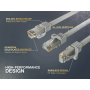0.5ft Cat6a UTP 10G Ethernet Network Patch Cable Snagless 24AWG Bare Copper, Gray thumbnail