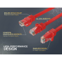 7FT Cat6a UTP 10G Ethernet Network Patch Cable Snagless 24AWG Bare Copper, Red thumbnail