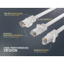 50ft Cat6a UTP 10G Ethernet Network Patch Cable Snagless 24AWG Bare Copper, White thumbnail