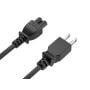 3ft NEMA 5-15P to C5 3-Prong Notebook Power Cord, 18AWG, SVT, 10A/125V, Black thumbnail