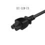 3ft NEMA 5-15P to C5 3-Prong Notebook Power Cord, 18AWG, SVT, 10A/125V, Black thumbnail