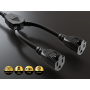 14 inches NEMA 5-15P to Dual 5-15R Power Extension Cord Splitter 16AWG 13A/125V SJT, Black thumbnail