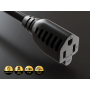 100ft NEMA 5-15P to 5-15R Power Extension Cord for Indoor and Outdoor, 14AWG, SJTW, 15A/125V, Black thumbnail