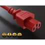 4FT NEMA 5-15P to C15 Heavy Duty Power Cord 14AWG SJT 15A/125V, Red thumbnail