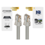 3ft Cat6 UTP Non-Booted Ethernet Network Patch Cable 24AWG Bare Copper, Gray thumbnail