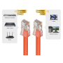 3ft Cat5e UTP Non-Booted Ethernet Network Patch Cable 24AWG Bare Copper, Orange thumbnail