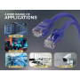 2ft Cat6a UTP 10G Ethernet Network Patch Cable Snagless 24AWG Bare Copper, Purple thumbnail
