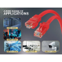 7FT Cat6a UTP 10G Ethernet Network Patch Cable Snagless 24AWG Bare Copper, Red thumbnail