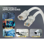 50ft Cat6a UTP 10G Ethernet Network Patch Cable Snagless 24AWG Bare Copper, White thumbnail