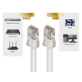 7ft Cat5e UTP Non-Booted Ethernet Network Patch Cable 24AWG Bare Copper, White thumbnail