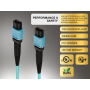 4m OM4 MTP TO MTP 12 Fibers Corning Fiber Trunk Cable Type B Multimode 50/125 OFNP Rated, Aqua thumbnail