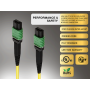 25m OS2 MTP TO MTP/APC 12 Fibers Corning Fiber Trunk Cable Type A Single-Mode 9/125 OFNP Rated, Yellow thumbnail
