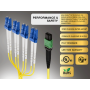 2m OS2 MTP/APC TO 4*LC 8 Fibers Duplex Corning Fiber Breakout Cable Type B Single-Mode OFNP Rated, Yellow thumbnail