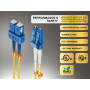 2m OS2 Short Boot LC TO SC UPC Duplex Corning Fiber Optic Cable Single-Mode 9/125 LZSH/OFNR Rated, Yellow thumbnail