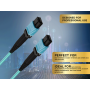 4m OM4 MTP TO MTP 12 Fibers Corning Fiber Trunk Cable Type B Multimode 50/125 OFNP Rated, Aqua thumbnail