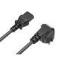 6FT CEE 7/7 to IEC320 C13 Right Angle European Schuko Power Cord 18AWG 10A/250V, Black thumbnail