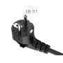 6FT CEE 7/7 to IEC320 C13 Right Angle European Schuko Power Cord 18AWG 10A/250V, Black thumbnail