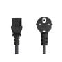 6FT CEE 7/7 to IEC320 C13 Right Angle European Schuko Power Cord 18AWG 10A/250V, Black thumbnail