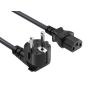 6FT CEE 7/7 to IEC320 C13 Right Angle European Schuko Power Cord 18AWG 10A/250V, Black thumbnail