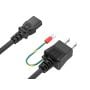 6ft JIS8303 to C13 Japan Power Cord with Ground, 18AWG, 7A/125V, Black thumbnail