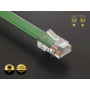 6FT USB 2.0 Type A Male to RJ45 8P8C Male Flat Console Cable, Green, Gold-Plated Contacts  thumbnail