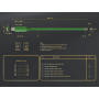 6FT USB 2.0 Type A Male to RJ45 8P8C Male Flat Console Cable, Green, Gold-Plated Contacts  thumbnail