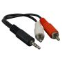 3.5mm Stereo Male to 2 RCA Male Audio Cable thumbnail