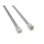 7ft RJ-11 6P4C Straight Through Modular Phone Cable with Gold-Plated Contacts for Modem and Fax Connections thumbnail