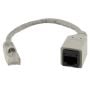 7.5" Cat5e Male to Female Port Saver Network Cable Adapter thumbnail