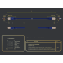 100ft Cat6a Shielded Ethernet Network Patch Cable STP Snagless 24AWG Bare Copper, Blue thumbnail