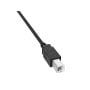 15ft USB 2.0 Type A Male to B Male cable, black color, double-shielded for 480Mbps data transfer, ideal for connecting printers, scanners, and external hard drives to computers. thumbnail