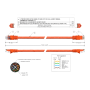 25ft Cat5e Crossover UTP Ethernet Network Patch Cable Snagless 24AWG Bare Copper, Orange thumbnail
