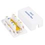 Cat6 Junction Box with 110 Punch Down Type Jacks, White thumbnail