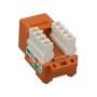 Cat6 RJ45 UTP 110 Type Punch Down Keystone Jack Orange Color thumbnail