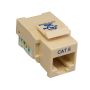 Cat6 RJ45 UTP Tool Less Keystone Jack Ivory Color thumbnail