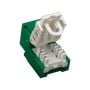 Cat6 RJ45 UTP Tool Less Keystone Jack Green Color thumbnail