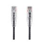 30ft Slim Cat6 28AWG UTP Ethernet Network Patch Cable Snagless, Black thumbnail