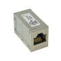 Cat6A RJ45 Shielded Inline Coupler, Silver Color thumbnail
