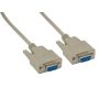 25ft Shielded DB9 F/F RS232 Serial Cable, Straight Through, Female to Female, Beige thumbnail