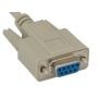 25ft Shielded DB9 F/F RS232 Serial Cable, Straight Through, Female to Female, Beige thumbnail
