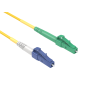 1m OS2 LC/UPC TO LC/APC Simplex Corning Fiber Optic Cable Single-Mode 9/125 OFNR Rated, Yellow thumbnail