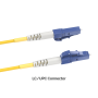 1m OS2 LC/UPC TO LC/APC Simplex Corning Fiber Optic Cable Single-Mode 9/125 OFNR Rated, Yellow thumbnail