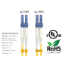 5m OS2 LC/LC Duplex Corning Fiber Optic Cable Singlemode 9/125 OFNR Rated, Yellow thumbnail