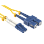 1.5m OS2 LC to SC UPC Duplex Corning Fiber Optic Cable SingleMode 9/125 OFNR Rated, Yellow thumbnail