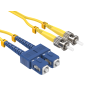 2m OS2 SC to ST UPC Duplex Corning Fiber Optic Cable SingleMode 9/125 OFNR Rated, Yellow thumbnail
