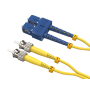 2m OS2 SC to ST UPC Duplex Corning Fiber Optic Cable SingleMode 9/125 OFNR Rated, Yellow thumbnail