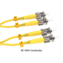 2m OS2 SC to ST UPC Duplex Corning Fiber Optic Cable SingleMode 9/125 OFNR Rated, Yellow thumbnail